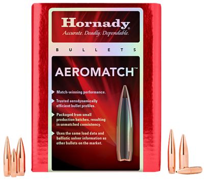 Hornady .22 Caliber 69-Grain Hollow Point Boat Tail Reloading Rifle Bullets, 500 Rounds
