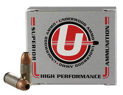 Underwood Ammo 9mm Luger 124-Grain Jacketed Hollow Point Handgun Ammunition, 20 Rounds