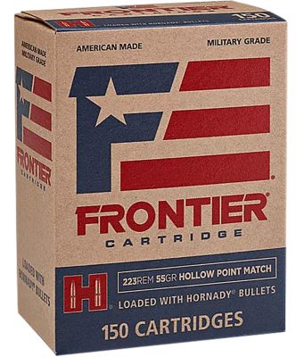 Frontier Cartridge Military Grade .223 Remington 55-Grain Hollow Point Match Rifle Ammunition, 150 Rounds