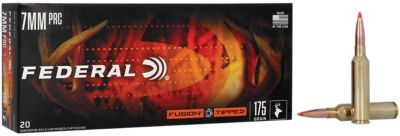 Federal Fusion 7mm PRC 175-Grain Fusion Tipped Rifle Ammunition, 20 Rounds