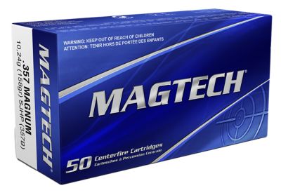 Magtech Range/Training .357 Magnum 158-Grain Semi Jacketed Hollow Point Handgun Ammunition, 50 Rounds