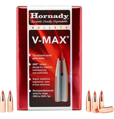 Hornady 7mm 120-Grain V-Max Reloading Rifle Bullets, 100 Rounds