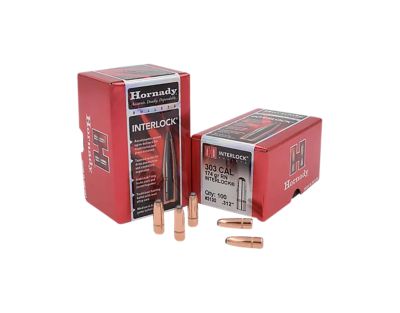 Hornady InterLock .303 Caliber 174-Grain Round Nose Reloading Rifle Bullets, 100 Rounds
