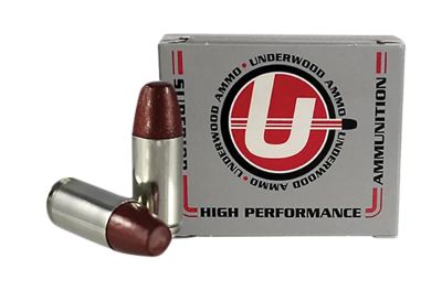 Underwood Ammo 9mm 147-Grain Hard Cast Flat Nose Handgun Ammunition, 20 Rounds