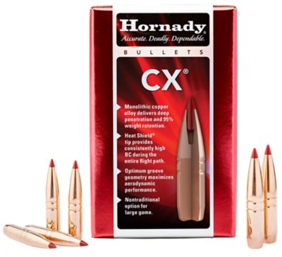Hornady CX 7mm 150-Grain Copper Solid Reloading Rifle Bullets, 50 Rounds