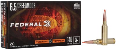 Federal Fusion 6.5 Creedmoor 140-Grain Bonded Polymer Tip Rifle Ammunition, 20 Rounds