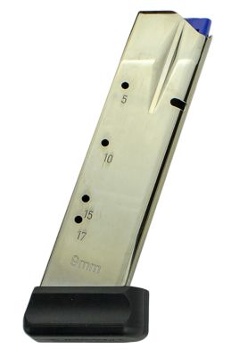 CZ 19 Round 9mm Luger Magazine for CZ Shadow 2/CZ 75 SP-01, Nickel, Steel
