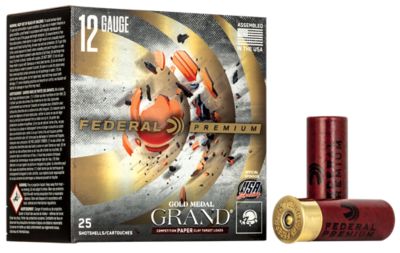 Federal 12-Gauge Premium Gold Medal PaRounds Per 8-Shot Shotgun Shells, 2.75 in., 1-1/8 oz., 25 Rounds, GMT1718