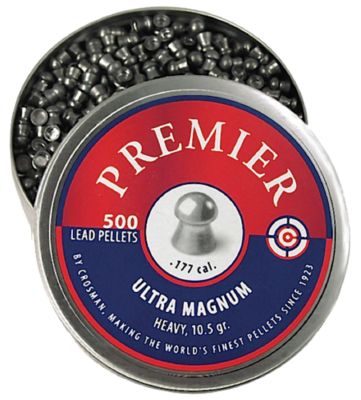 Crosman Premier Ultra Magnum .177 Lead Domed Heavy Pellets, 500 ct.