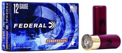 Federal 12-Gauge Power-Shok Low Recoil 27-Pellet Buckshot Shotgun Shells, #4, 2.75 in., 1-1/4 oz., 5 Rounds
