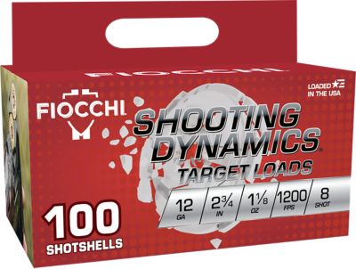 Fiocchi 12-Gauge Shooting Dynamics 8-Shot Shotgun Shells, 2.75 in., 1-1/8 oz., 100 Rounds
