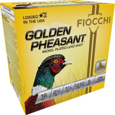 Fiocchi 16-Gauge Golden Pheasant Extrema 5-Shot Shotgun Shells, 2.75 in., 1-1/8 oz., 25 Rounds