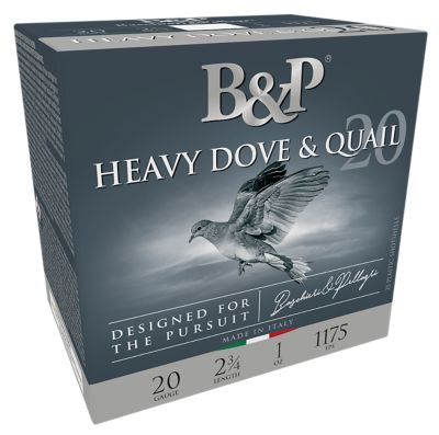 B&P Ammunition 20-Gauge Heavy Dove and Quail 8-Shot Shotgun Shells, 2.75 in., 1 oz., 25 Rounds