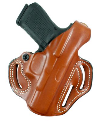 Desantis Gunhide Thumb Break Scabbard OWB Holster for Glock 19, Glock 32, Glock 45, Glock 19X, Right Hand, Tan, Leather