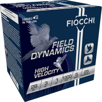 Fiocchi 28-Gauge Field Dynamics High Velocity 5-Shot Shotgun Shells, 3 in., 1 oz., 25 Rounds