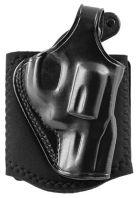 Galco Ankle Glove Holster for S&W J Frame, Charter Arms Undercover, Right Hand, Black, Leather