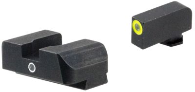 AmeriGlo i-Dot Sight Set for Glock, Green Tritium LumiGreen Outline Front, Green Tritium Rear, GL5301