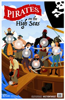 Action Target Entertainment Pirates/Sailor Paper Hanging Shooting Targets, 23 in. x 35 in., Multicolor, 100-Pack