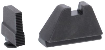 AmeriGlo Optic Compatible Sight Set for Glock, 5XL Tall, Serrated Front, Black Rear