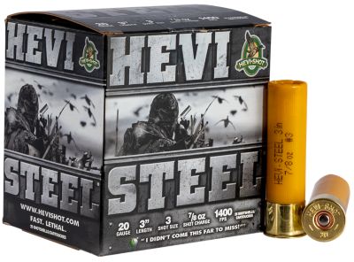 HEVI-Shot 20-Gauge HEVI-Steel 3-Shot Shotgun Shells, 3 in., 7/8 oz., 25 Rounds