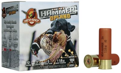 HEVI-Shot 12-Gauge HEVI-Hammer Upland Non-Toxic 5-Shot Shotgun Shells, 3 in., 1-1/8 oz., 25 Rounds