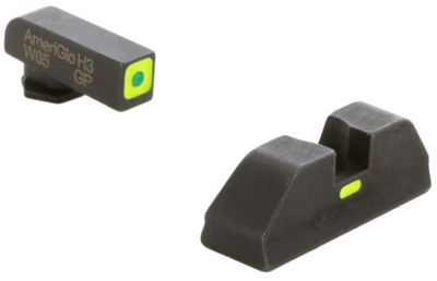 AmeriGlo CAP Sight Set for Glock, Green Tritium LumiGreen Outline Front, LumiGreen Bar Rear, GL614