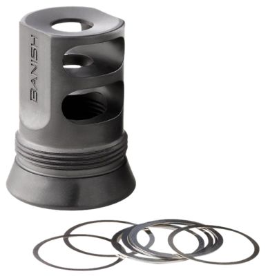 Banish (Silencer Central) Banish 30 Gold Muzzle Brake, 1/2 in. x 28 Thread, Titanium