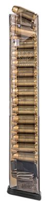 ETS Group 30 Round 40 Cal Pistol Magazine for Glock 22/23/24/27/35, Extended, Smoke, Polymer