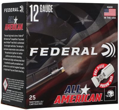 Federal 12-Gauge All-American 8-Shot Shotgun Shells, 2.75 in., 1-1/8 oz., 25 Rounds, FAA12L8