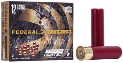 Federal 12-Gauge Premium Magnum 18-Pellet Buckshot Shotgun Shells, 00, 3.5 in., 2-1/4 oz., 5 Rounds