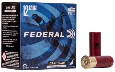 Federal 12-Gauge Game-Shok High Brass 6-Shot Shotgun Shells, 2.75 in., 1-1/4 oz., 25 Rounds
