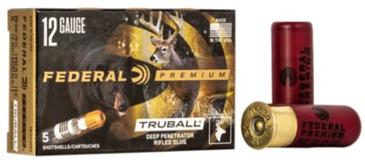 Federal 12-Gauge Premium Vital-Shok TruBall Deep Penetrator Rifled Shotgun Slugs, 2.75 in., 1 oz., 5 Rounds