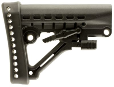 Archangel Heavy Duty Butt Stock for AR-15/AR-10/AR-Platform with Commercial Tube, 6 Position, Black, Synthetic