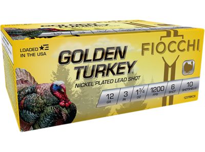 Fiocchi 12-Gauge Golden Turkey 6-Shot Shotgun Shells, 3 in., 1-3/4 oz., 10 Rounds