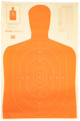 Action Target Qualification Economy Silhouette Paper Hanging Shooting Targets, 23 in. x 35 in., 100-Pack