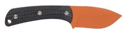 Browning 2.75 in. Back Country Deep Belly Skinner Small Fixed Blade Knife, Blaze Orange Ceramic Steel Blade, Black G10 Handle