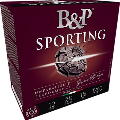 B&P Ammunition 12-Gauge Sporting Clay 8-Shot Shotgun Shells, 2.75 in., 1 oz., 25 Rounds, 12B1SCF8