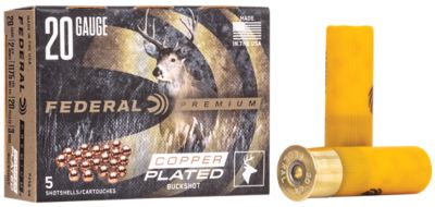 Federal 20-Gauge Premium Magnum 20-Pellet Buckshot Shotgun Shells, #3, 2.75 in., 1-1/8 oz., 5 Rounds