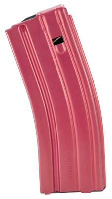 DuraMag Speed 30 Round 223 Rem/300 Blackout/5.56x45mm NATO Magazine for AR-15, Red, Aluminum w/ Black Follower, Detachable