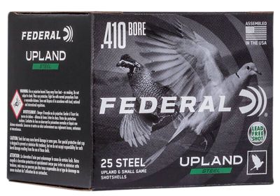 Federal .410-Bore Upland Steel Field and Range 7.5-Shot Shotgun Shells, 3 in., 3/8 oz., 25 Rounds