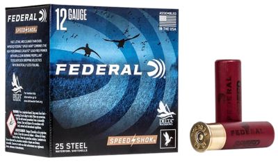 Federal 12-Gauge Speed-Shok Steel 2-Shot Shotgun Shells, 3 in., 1-1/8 oz., 25 Rounds