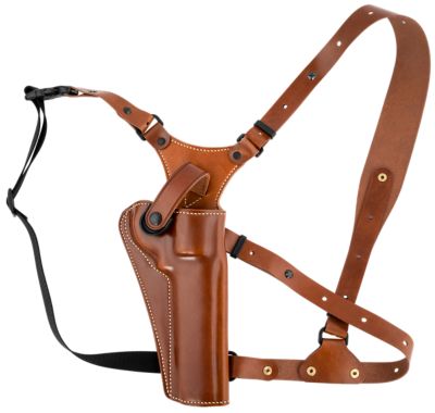 Galco Great Alaskan Chest Holster for Ruger GP100, S&W L Frame, Right Hand, Tan, Leather