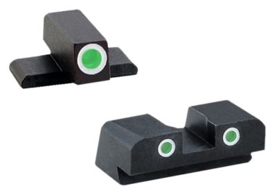 AmeriGlo Classic Tritium Sight Set for Springfield Armory XD, Green White Outline Front, Green White Outline Rear