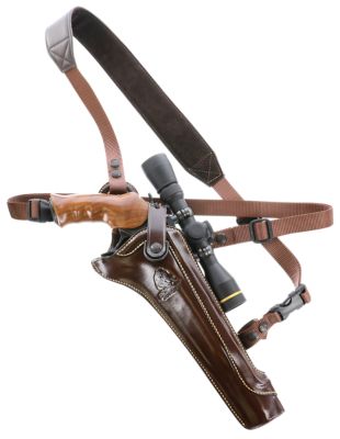 Galco Kodiak Hunter Chest Holster for S&W N Frame, Ruger Blackhawk 7.50 in., Right Hand, Havana Brown, Leather