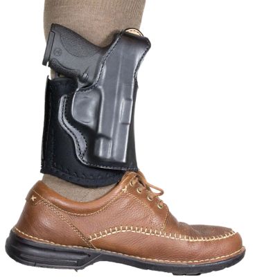 Desantis Gunhide Die Hard Rig Ankle Holster for Taurus 85, S&W 36, S&W 60, 2-2.25 in. Barrel, Right Hand, Black, Leather