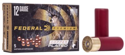 Federal 12-Gauge Premium Magnum 12-Pellet Buckshot Shotgun Shells, 00, 2.75 in., 1-1/2 oz., 5 Rounds