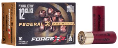 Federal 12-Gauge Premium Force X2 9-Pellet Buckshot Shotgun Shells, 00, 2.75 in., 10 Rounds