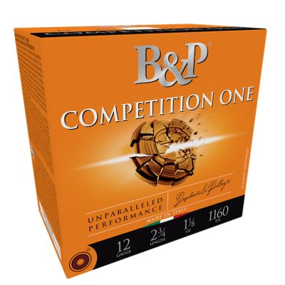 B&P Ammunition 12-Gauge Competition One 9-Shot Shotgun Shells, 2.75 in., 1 oz., 25 Rounds