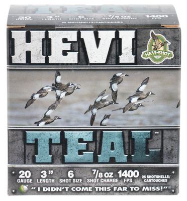 HEVI-Shot 20-Gauge HEVI-Teal Steel 6-Shot Shotgun Shells, 3 in., 7/8 oz., 25 Rounds