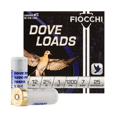 Fiocchi 12-Gauge Dove and Quail 7-Shot Shotgun Shells, 2.75 in., 1 oz., 25 Rounds